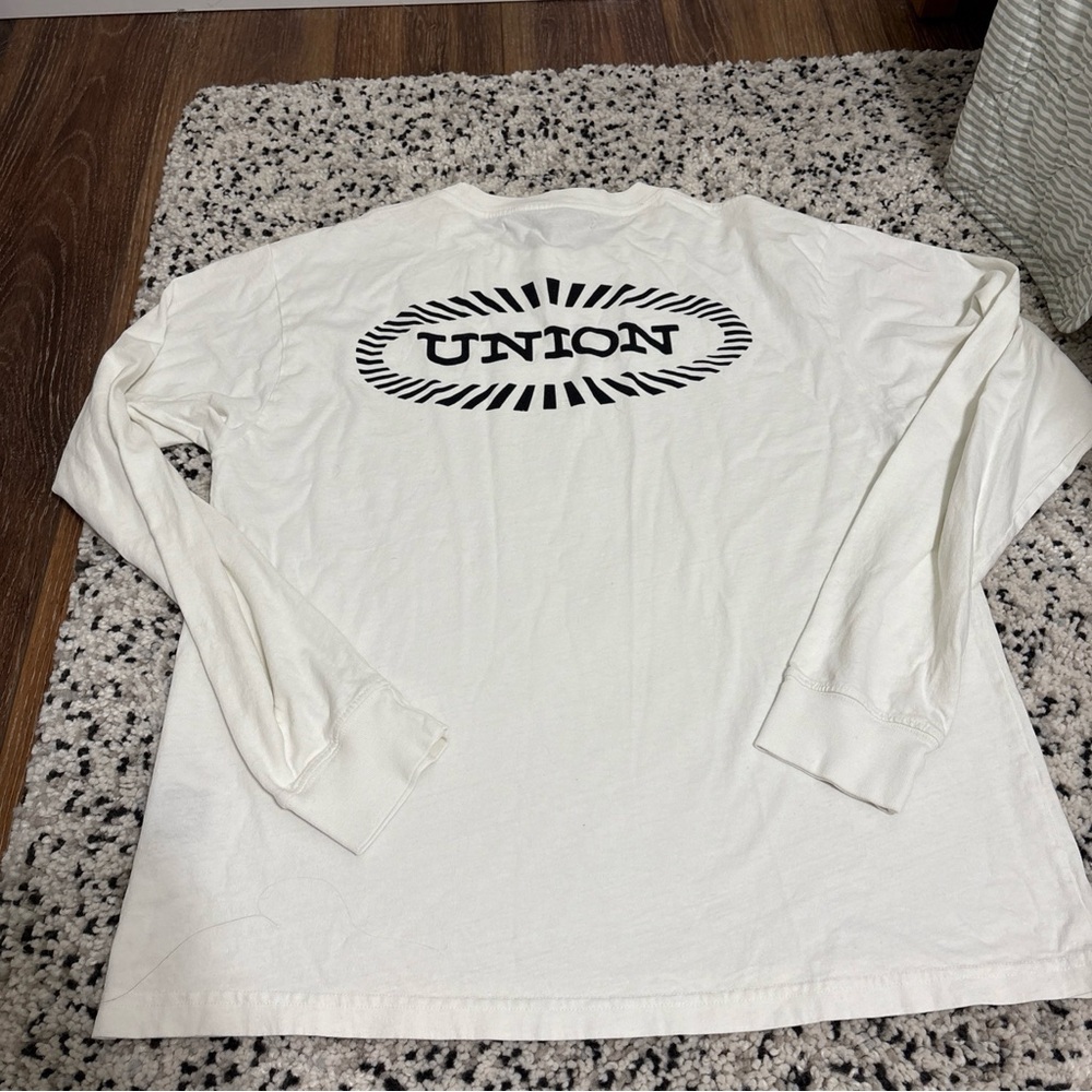 UNION Los Angeles Shirt Mens III Large white Graphic Double Sided union logo